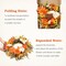 Artificial Sunflowers Autumn Flowers Wreath with Dahlia Peony Hydrangea Pumpkin Berries for Indoor Outdoor Window Wall Porch Harvest Halloween Thanksgiving Decor